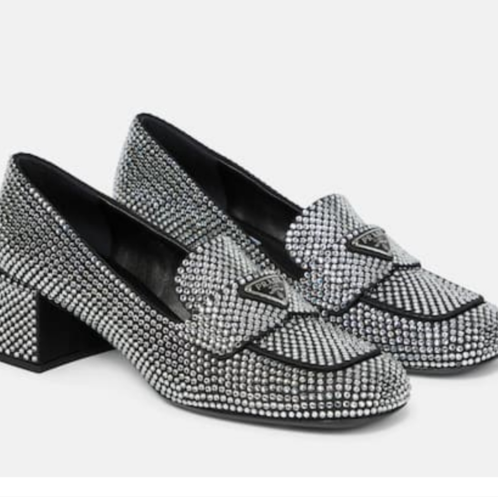 PRADA Crystal Loafers - Picture 1 of 16